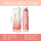 Cool Story 3-in-1 Makeup Set, Highlighter, Blush and Contour Balm Stick, Cream Formula for Face Contouring, Professional Cosmetic Kit (Blush-F06)