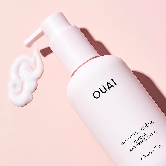 OUAI Anti Frizz Cream - Moisturizing Hair Cream with Frizz Control & Heat Protection - Provides Lasting Hydration with Jackfruit & Beetroot Extract - Paraben, Phthalate & Sulfate Free (6 oz)