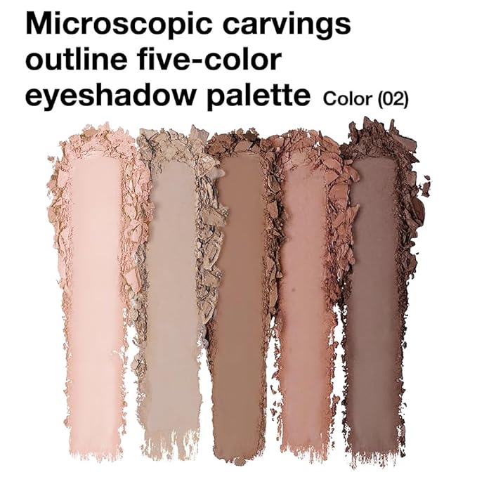 Matte Nude Eyeshadow Palette – 5-Color Neutral Peach Brown & Taupe Eye Shadow, High Pigment Blendable Long-Lasting Soft Nude Makeup Palette for Daily Natural Looks, Mature Eyes, Blue Green Brown Eyes