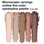Matte Nude Eyeshadow Palette – 5-Color Neutral Peach Brown & Taupe Eye Shadow, High Pigment Blendable Long-Lasting Soft Nude Makeup Palette for Daily Natural Looks, Mature Eyes, Blue Green Brown Eyes