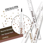 2 Pack Freckle Pen,Liquid Face Fake Freckles Pens to Create Natural Freckle Makeup and Freck beauty,Fake Freckles Waterproof for Lifelike Sunkissed Makeup,Mole Pen (01Light+04Espresso)