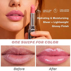 evpct Pink Honey Lipstick Tinted Lip Balm, Sheer Hydrating Shine Tinted Lipstick for Women, Moisturizing Lip Color, Nourishing Tinted Lip Balm Plumper Gloss Stain, Glossy Shiny Finish, 02 Pink