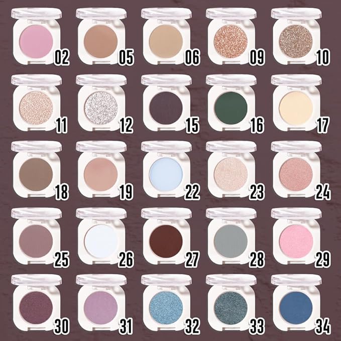 Dark Brown Single Matte Eyeshadow Makeup, Neutral Powde Eye Shadow for Older Women, Coffee Mocha Cocoa Chocolate Brown Matte Singles Eyeshadow Palette Pigmented Waterproof,Girls Christmas Gifts