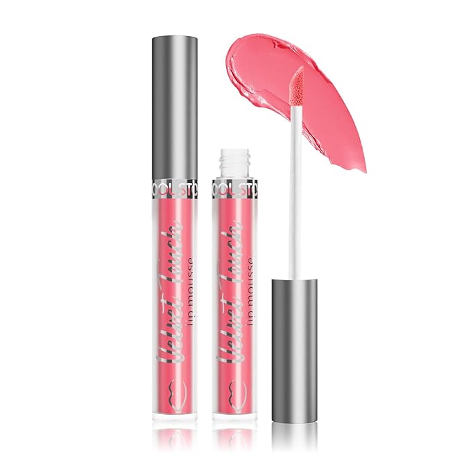 COOL STORY Velvet Lip Stain Mousse, Lip Tint Long-Lasting Waterproof Matte Finish (01)