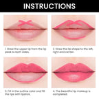 evpct 3Pcs Mauve Warm Bright Pink Red Shine Lip Liner and Lipstick Combo Set Kit for Women, Moisturizing Glossy Tinted Lip Stick Balm Care, Sheer Shine Juicy Finish, Lightweight Hydrating Formula