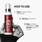Lasio Adios Frizz Heat Protectant & Styling Spray - Eliminates Frizz, Adds Shine, Softness & Moisture, Long-Lasting Control, Lightweight Formula for Glossy, Sleek Hair, Up to 3 Washes 4oz/118ml