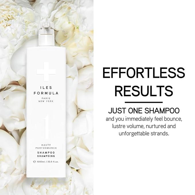 ILES FORMULA Shampoo for Dry, Damaged, Frizzy or Color Treated Hair - Hydrating, Sulfate Free Shampoo – Salon Grade, Color Safe, Moisturizing Formula that Controls Humidity & Boosts Shine