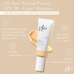 Glo Skin Beauty Oil-Free Tinted Primer SPF 30, (Light Medium), 1.7 oz - Mineral Makeup for Face, 4-in-1 Foundation Primer, Sheer Coverage, Skincare & Sunscreen With Broad Spectrum UVA/UVB Protection