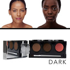 Dermaflage Tattoo Cover Up Makeup (Dark) - Bruise Full Coverage Concealer - Full Coverage Waterproof Concealer for Bruise, Scars & Acne - Smudge Proof Body Makeup Palette with 3 Pro SFX Shades + Brush