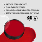 Mehron Makeup Color Cups | Stage, Foundation, Face Paint, Body Paint, Halloween Makeup | Greasepaint .5 oz (14 g) (Red)
