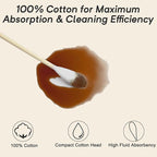 200 Pcs Large Cotton Swabs for Pet Care, 6 Inch Long Cotton Swabs with Bamboo Handle, Professional Dog Ear Swabs, Absorbency Big Cotton Tips, Pet Cleaning Solution Supplies