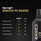 BASED Sea Salt Spray, Natural Finish Sea Salt Spray for Hair, Volumizes & Texturizes, Infused with Kelp & Vitamin B5, Light & Non-Greasy, Paraben, Sulfate, Phthalate Free, 6.8 oz (Pack of 3)