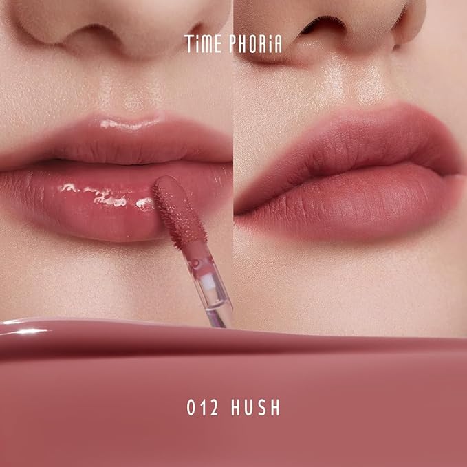 ALTERA BLURRING LIP TINT - Shine Lip Gloss to Soft Blurry Lip Matte Finish, Long-Lasting Lip Stain, Smooth and Blur lip lines, Watery-Velvet Feel, Hydrating & Non-Sticky (012 HUSH)