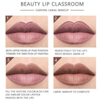 12 Pcs Natural Nude Brown Beige Colors Lip Liner Lipstick Pencils Set for Daily Makeup,Easy to Apply & Remove,Waterproof (B)