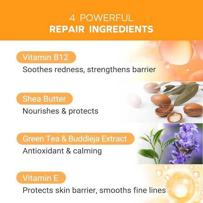 Vitamin B12 Lotion (1 oz) | Repair & Hydrating Cream for All Ages （teen & adult| Soothes Redness, After-Sun Skin Relief, Strengthens Barrier, Sensitive Skin Safe