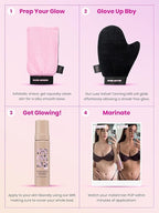 The Fox Tan One-Night Only Instant Tan Wash-Off Mousse, Fast Drying, Temporary Tan Formula For Face & Body, Vegan & Cruelty Free, 200mL