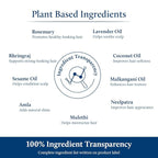 Blue Nectar Rosemary Oil with Bhringraj, Amla and 9 Herbs for Natural Hair Growth (6.76 Fl Oz)