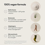 Moon Juice SuperHair Hair Growth Vitamins for Women & Men with Biotin & Saw Palmetto - Clinical Strength Multivitamin Hair Supplement for Healthier, Stronger, Thicker Hair, 120 Capsules - 30 Servings