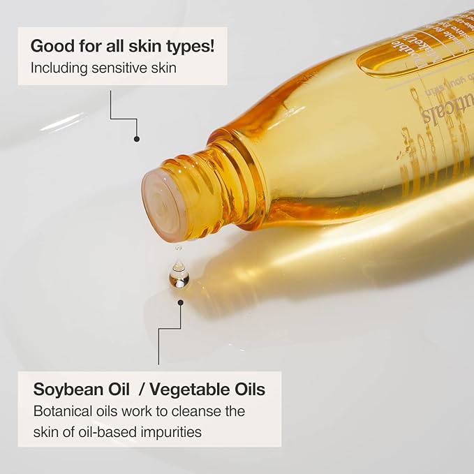 OxygenCeuticals Double Makeup Remover – Gentle Plant-Based Cleansing Oil for Sensitive Skin, Removes Eye & Lip Makeup, Hydrating with Botanical Oils, Jasmine & Hwangchil Extract 3.72 fl.oz (110ml)