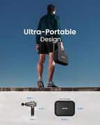 RENPHO Massage Gun Deep Tissue, Percussion Muscle Massage Gun for Athletes Men Women, Valentine's Day Gifts, Electric Handheld Massager Gun for Pain Relief Relax 6 Massage Head, Gray