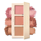 Jouer Prêt-à-Porter Blush & Bronzer Palette - 2 Luminous Blushes + 1 Matte Bronzer, Travel-Friendly with Mirror, Talc-Free Formula, 0.42oz