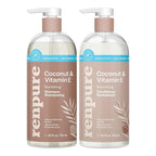 Renpure Coconut & Vitamin E Shampoo & Conditioner Set, Plant-Based – Nourishes & Seals In Moisture For Soft, Healthy Hair – For Dry, Lifeless Hair – Coconut Oil & Vitamin E - 24 Fl Oz each, 2 Pack