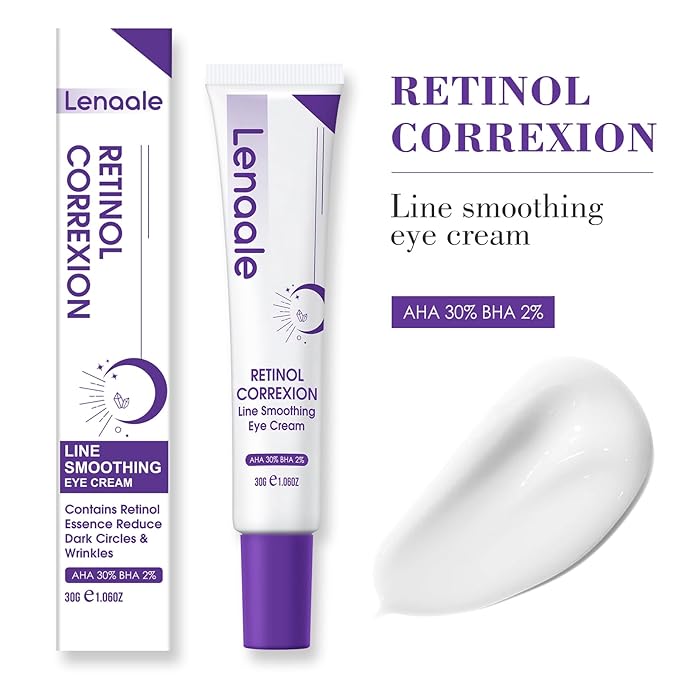 Eye Cream, Retinol Eye Cream for Dark Circles, Puffiness Anti Aging, With Hyaluronic Acid, Peptides, Caffeine Reduces Bags, Smooths Wrinkles & Fine Lines, Dark Circles Under Eye Treatment