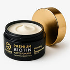 Biotin Matte Cream Texture Paste Clay Pomade, Premium Thickening Cream Medium Hold & Anti Hair Loss and Hair Growth Support for Thinning Hair for Men 85 g / 3 oz