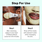 I DEW CARE Wash-Off Mask - Matcha Mood | Korean Facial Soothing Green Tea Skincare for Dry and Sensitized Skin, Korean Face Mask Skin Care for Face, 3.38 Oz