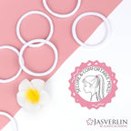 White Thick Hair Ties 5mm Large Ponytail Holders for Women Girls Men Curly Texture Rubber Bands Durable Stretchy Nylon Hair Elastics for Braids 48 Count