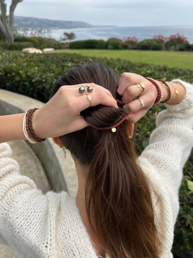 Gypsea Bands Hair Tie Bracelets for Men, Women & Kids - Set of 12 (Hanalei)