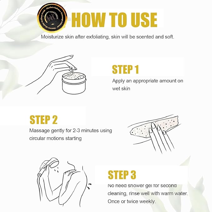 (29) Exfoliating Turmeric Body Scrub – Sea Salt, Jojoba & Almond Oil | Daily Body Exfoliator for Smooth, Radiant-Looking Skin | Gentle, Hydrating Scrub for All Skin Types (280ml)