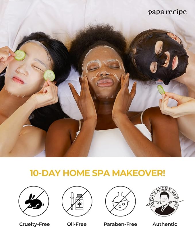 Papa Recipe Bombee Honey Mask Pack 25g * 10 sheets - Sheet Mask, Facial Skin Care, Deep Moisturizing Serum for Dry Skin - Korean Skin Care, K-Beauty, Ampoule Solidified, For radiant skin