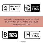 nude envie Lip Gloss - Certified Vegan Lipgloss Cruelty-Free and Paraben Free - Enriched Peptides, Vitamin E and Jojoba Oil (Whisper)