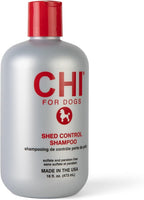 CHI for Dogs Shed Control Shampoo - Anti-Shedding Dog Wash for Excess Fur and Loose Hair - Gentle Formula for All Coat Types - Sulfate and Paraben Free - pH Balanced - Made in USA, 16 Fl Oz
