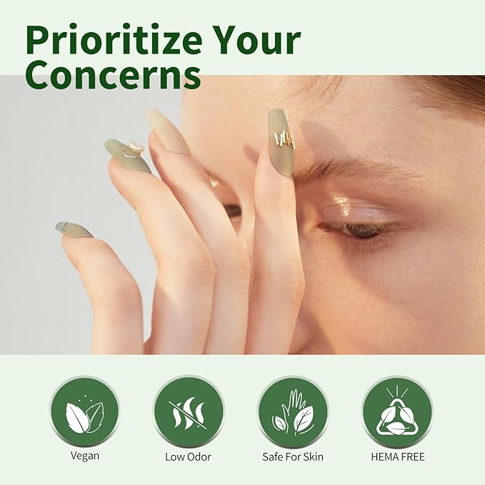 CANNI 6Pcs 9ml Emerald Green Gel Nail Polish Set- Dark Sage Forest Green Gel Polish Kit Lime Olive Forest Colors DIY at Home Salon Christmas New Year's Gifts for Girls