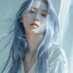 eZn Pudding Hair Dye, Ammonia-Free, Semi-Permanent DIY Korean Hair Dye Color with Keratin, Odorless Gentle for Sensitive Skin No Skin Irritation (Ash Blue Gray)