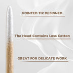 200Pcs Pointed Cotton Swabs - Precision Microblading Cotton Swabs with Wooden Sticks, for Makeup, Cleaning Nail Polish, Eyebrow, Tattoo Permanent Supplies, Craft