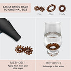 Kitsch Spiral Hair Ties for Women - Creaseless and Dent-free Coil Hair Ties No Damage, Phone Cord Coils | Made of Flexible and Durable Plastic | Ideal Gifts for Women - 4pcs (Brunette)