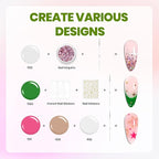 Beetles Gel Nail Polish Kit with U V Light - 32 Colors Nail Kit 55 Pcs Gel Polish Set Four Seasons Glow Pro Base & Matte Glossy Top Coat Nails Stuff Soak Off DIY Art Set Gifts for Women Teen Girls