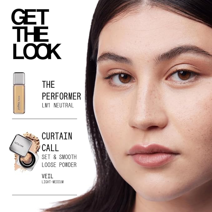 about-face THE PERFORMER Skin-Focused Foundation LM1Neutral – Medium Coverage, Long-Wear, Breathable & Buildable Base – Clean, Vegan, Hydrating Formula with Blue Agave & Chlorella – 1.08oz