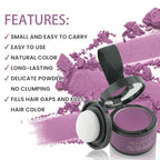 VOLLUCK Root Touch up Powder, Instant Hairline Powder for Thinning Areas and Gray Hair Coverage, Natural and Non-greasy Root Cover up for Women and Men (Purple, 0.14 Ounce)