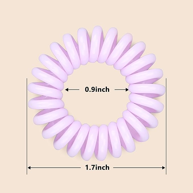 20 Pack Hair Elastics, No Crease Spiral Hair Ties Hair Bands Multi Color Waterproof Phone Cord Hair Scrunchies Hair Coils Accessories for Women Girls…