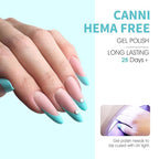 CANNI 9ml Hema-Free Gel Nail Polish Set- 6Pcs White Blue Orange Yellow Colors Gel Polish Kit, Soak Off LED Nail Gel Manicure Kit DIY at Home Salon Gifts for Women Girls