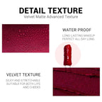 evpct 6Pcs Dark Bright Ruby Sexy Brick Mauve Plum Red Brown Matte Matt Liquid Lipstick Lip Gloss Glossy Set for Black Women 24 Hour Silky Velvet Lipstick Lip Liner set labiales matte larga duracion 24