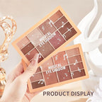 Eyeshadow Palette - 12 Color Neutral Eyeshadow, Nude Pink & Brown, Matte & Shimmer, Highly Pigmented, Blendable, Travel-Friendly Everyday Makeup, 03-2#