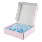 MEEDEE 100 Pack Light Blue Color Hair Ties For Women No Crease Soft Elastic Ribbon No Damage Blue Hair Ties Knotted Ouchless Hair Ribbon Yoga Hair Ribbons Elastic Bracelets