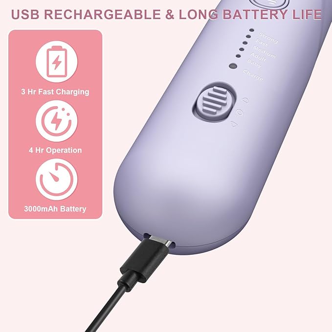 2 Pack 9-in-1 Cordless Nail Drill Kit: 100 Bits, 5 Speeds – Your Ultimate Manicure & Pedicure Solution,Purple