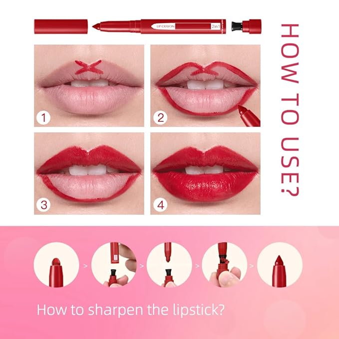 2-in-ip Crayon, lip liner, Lip Liner Pencil, Slim lip 1 L