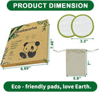 20 Pack Reusable Makeup Remover Pads with Laundry Bag, Environmentally Friendly and Suitable for All Skin Types, Washable Bamboo Cotton Rounds White